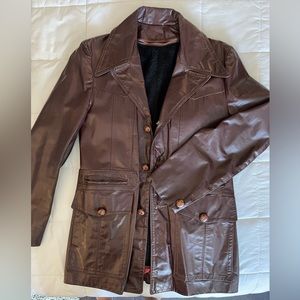 Classic 1970s Original Leather Mafia style Donni Brosco Jacket